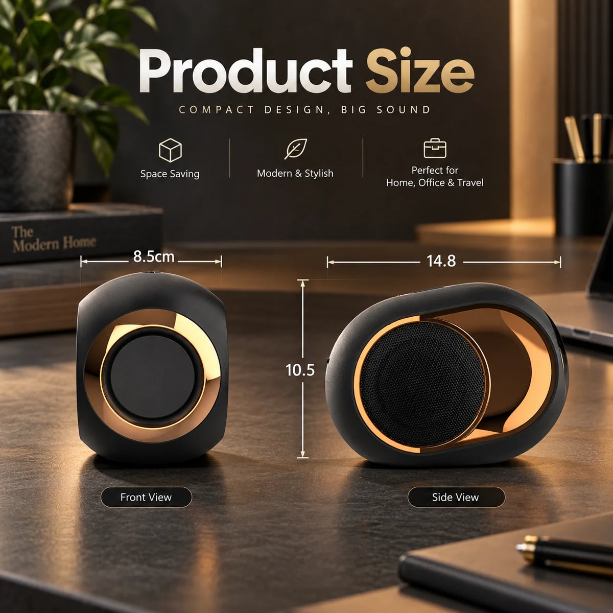 Portable Bluetooth Speaker Omnidirectional Sound & Deep Bass