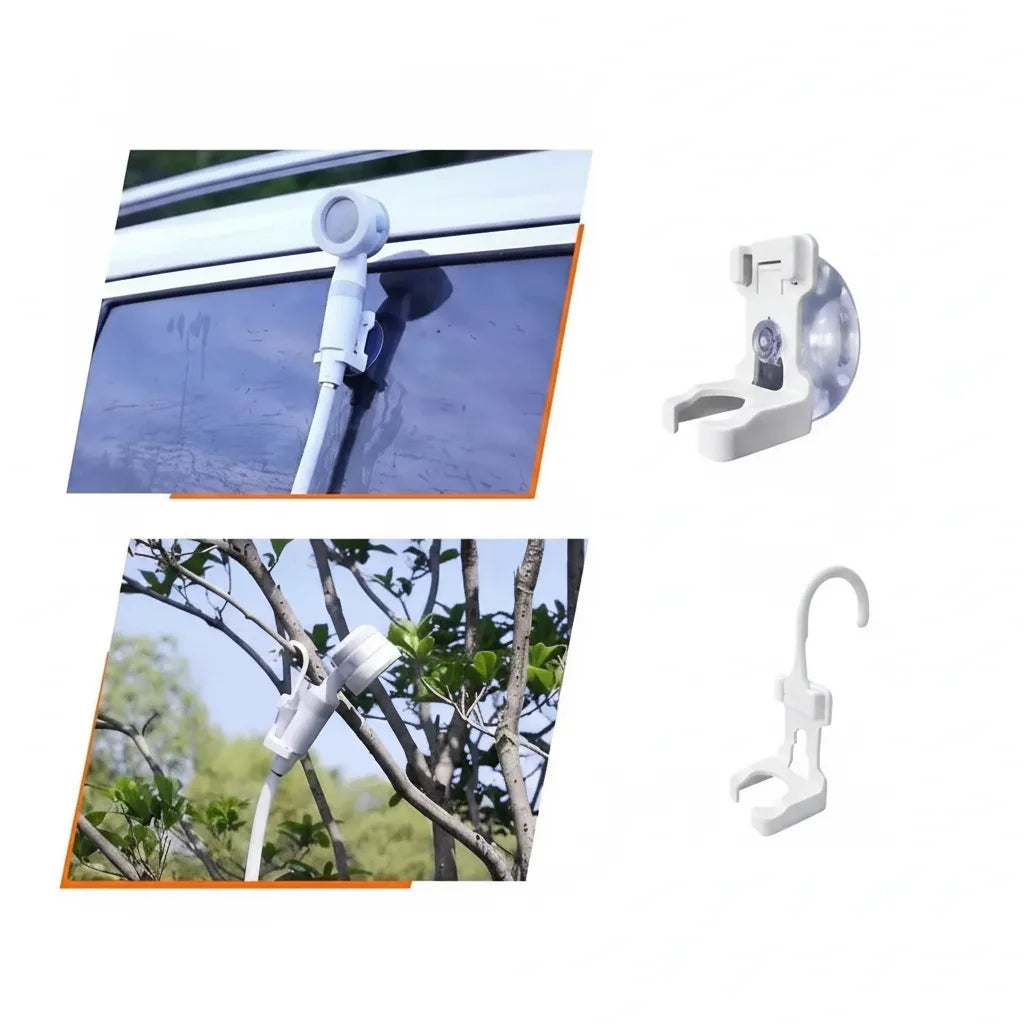 Portable Camping Shower USB Rechargeable Adjustable Pressure