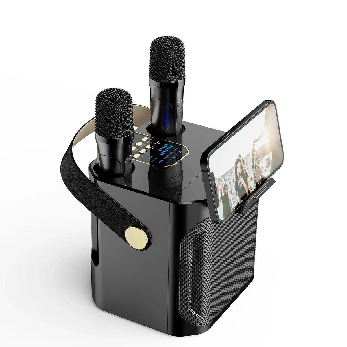 Portable Karaoke Speaker Dual Mic 8-Hour Battery