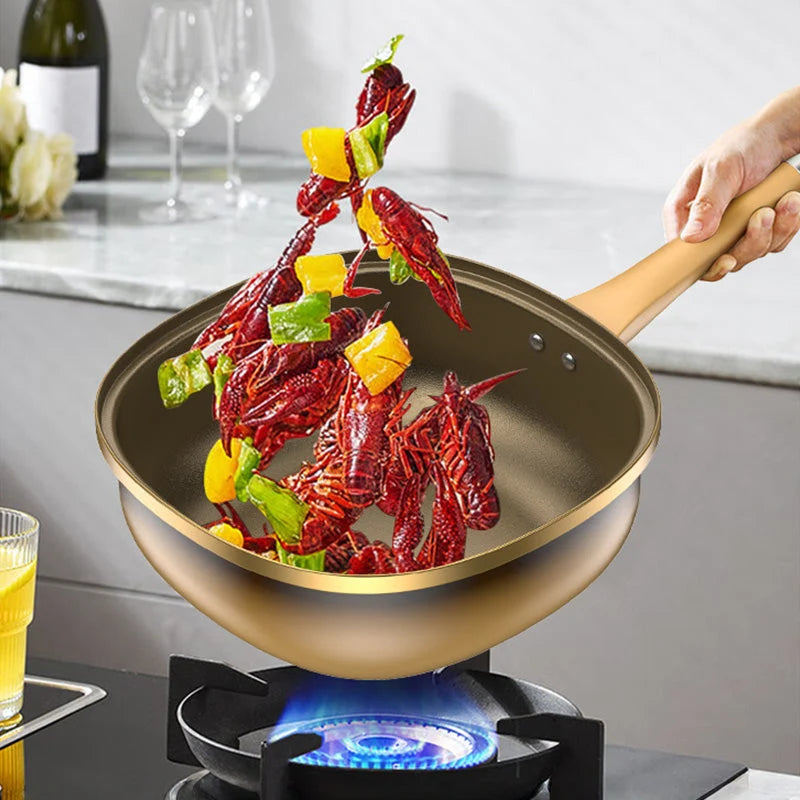 Pot Nonstick Titanium Ceramic Iron Core Base Glass Lid