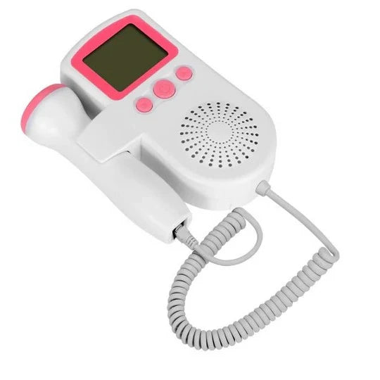 Prenatal Heart Rate Monitor Backlit Display & Built-In Speaker Battery-Powered