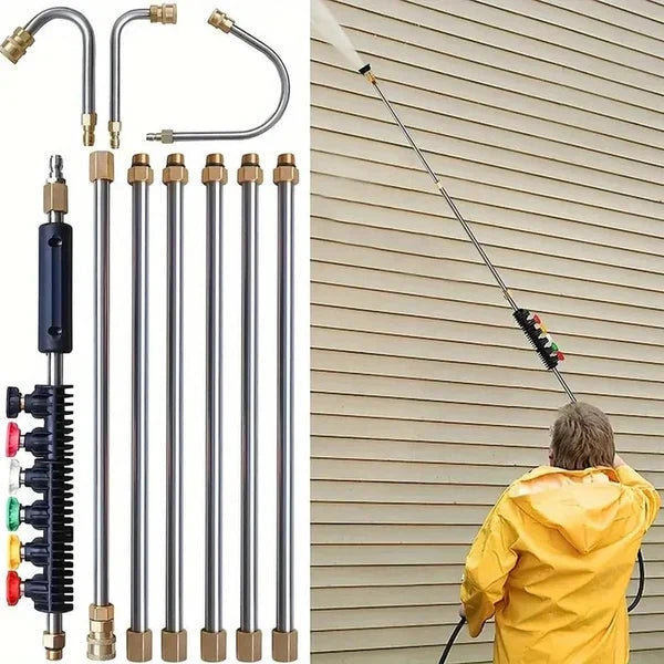 Pressure Washer Wand 10-Foot Telescoping Aluminum Alloy 4000 PSI