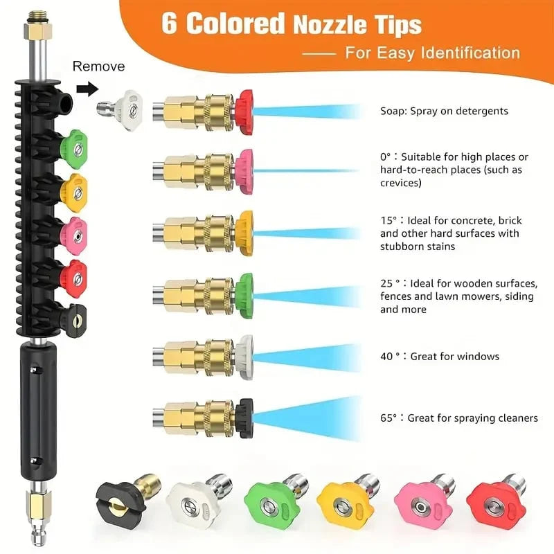 Pressure Washer Wand Telescoping Brass & Stainless 4000 PSI