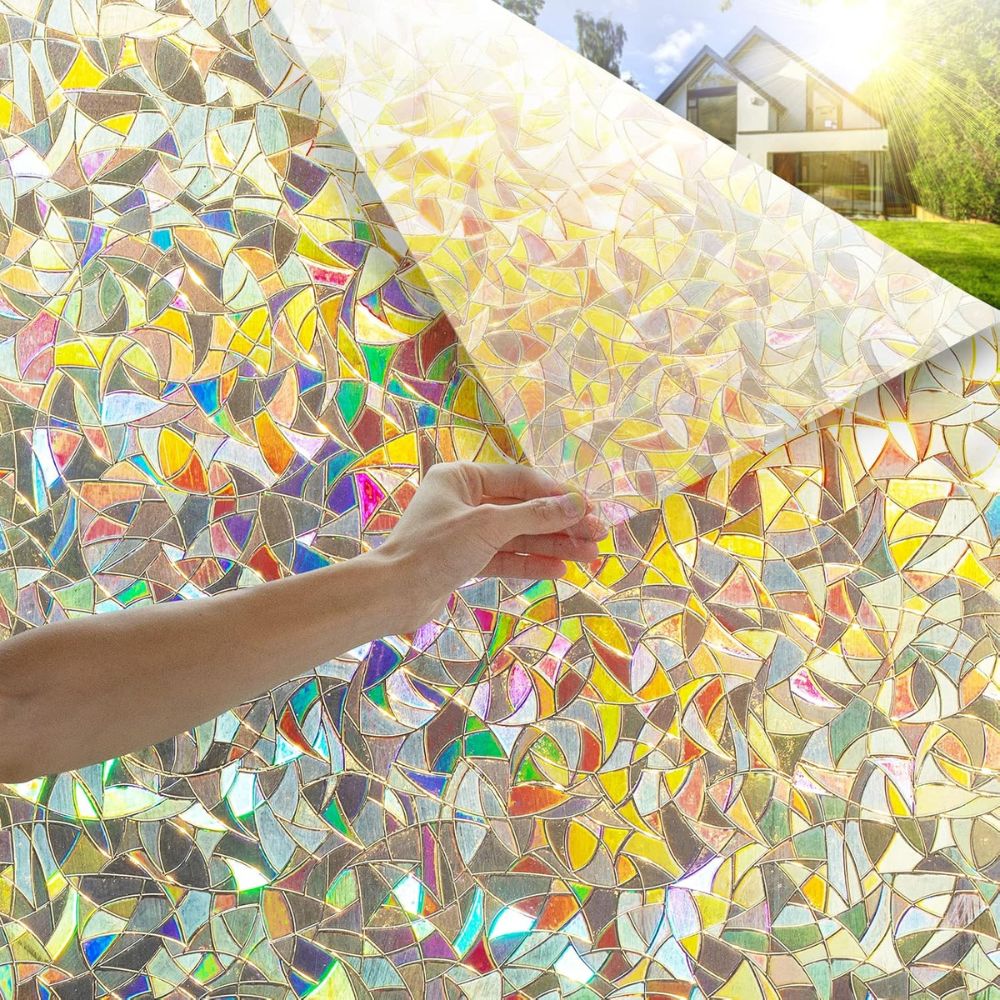 Privacy Window Film Prismatic Rainbow Static Cling