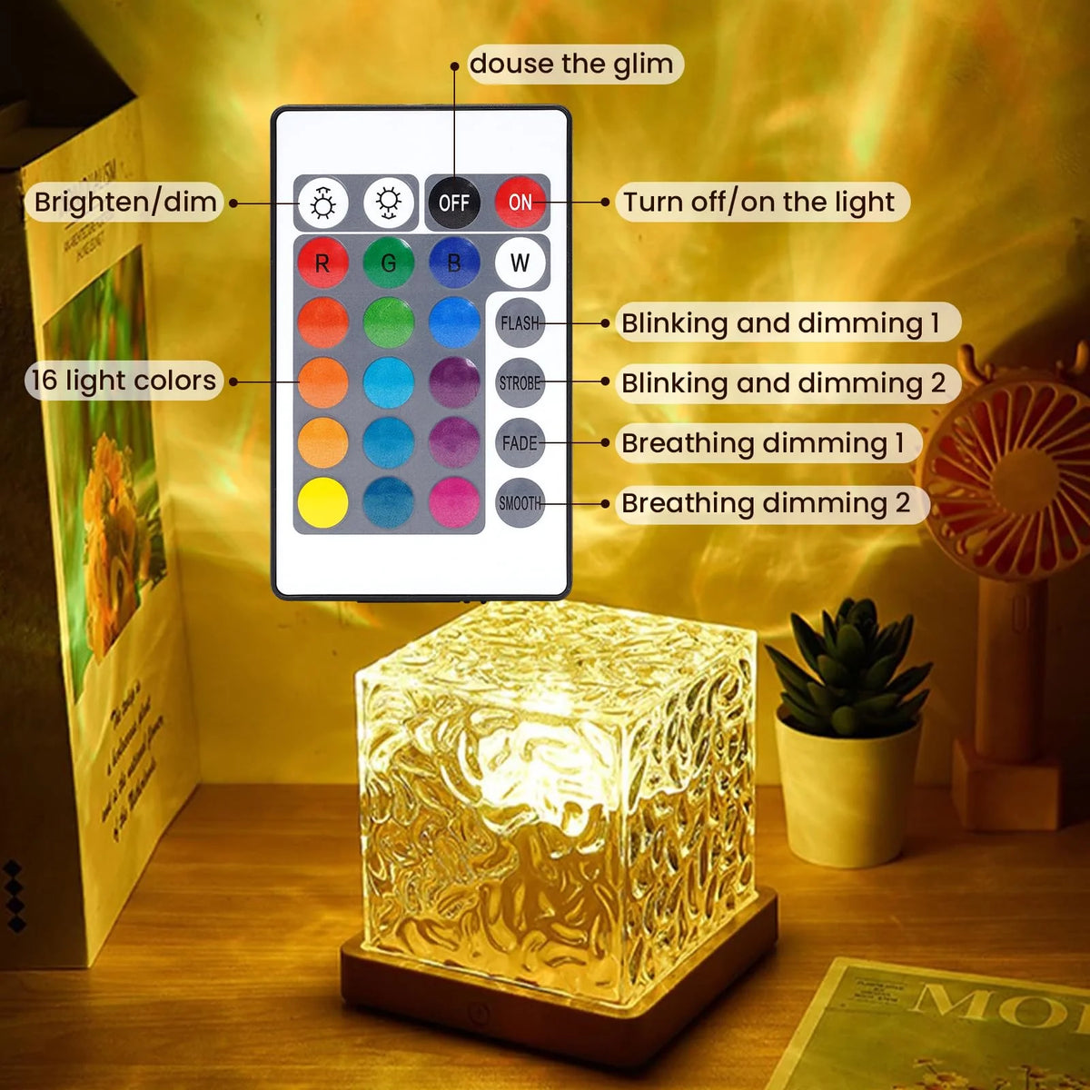 Projector Lamp Ocean Wave 16 Color Modes Remote