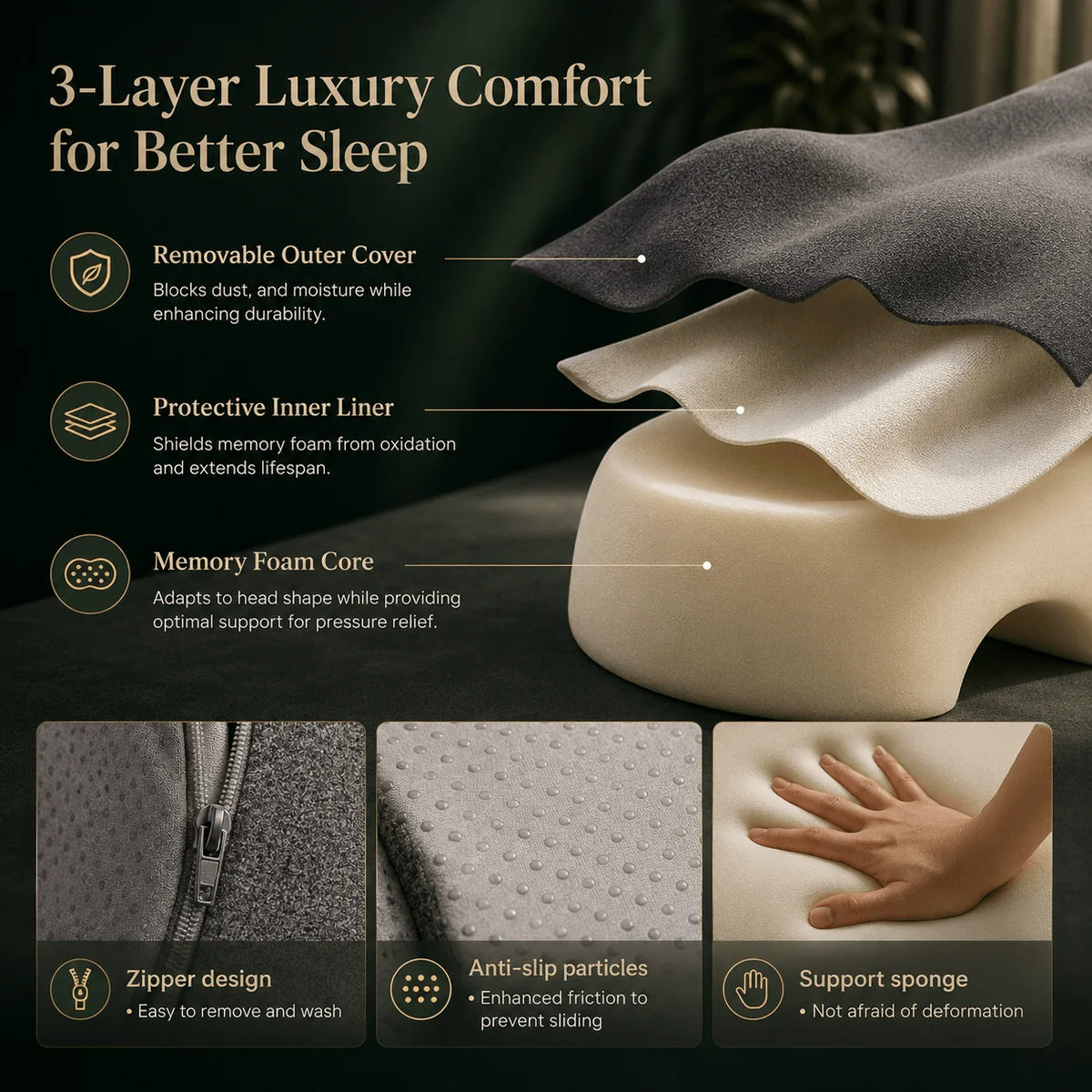 Prone Face Pillow Memory Foam Round Face Opening