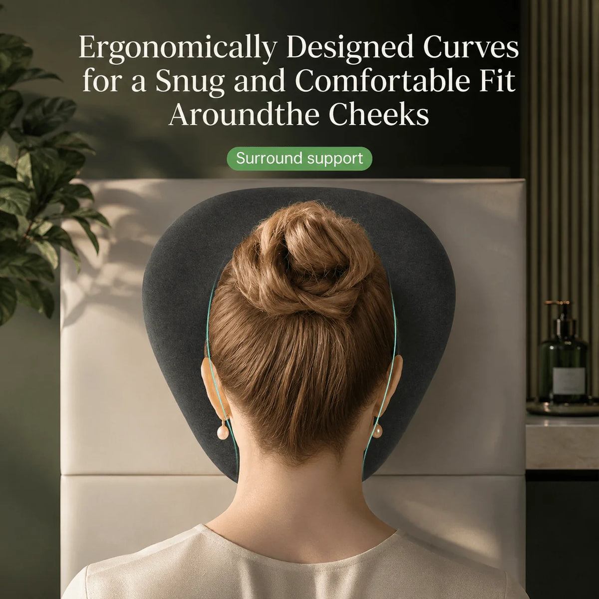 Prone Face Pillow Memory Foam Round Face Opening