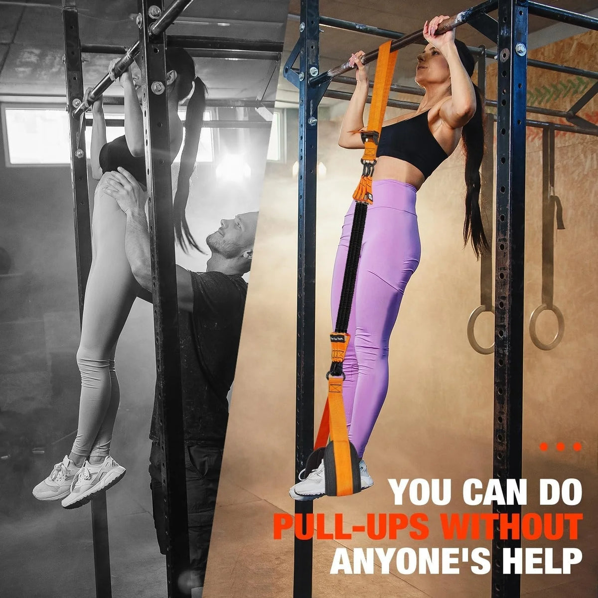 Pull Up Assist Band Double Foot System Reinforced Hooks
