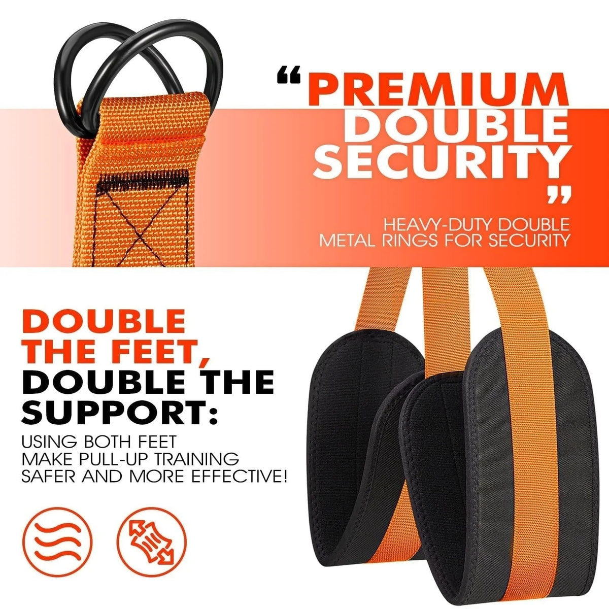 Pull Up Assist Band Double Foot System Reinforced Hooks