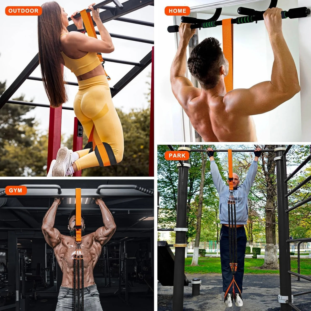 Pull Up Assist Band Double Foot System Reinforced Hooks