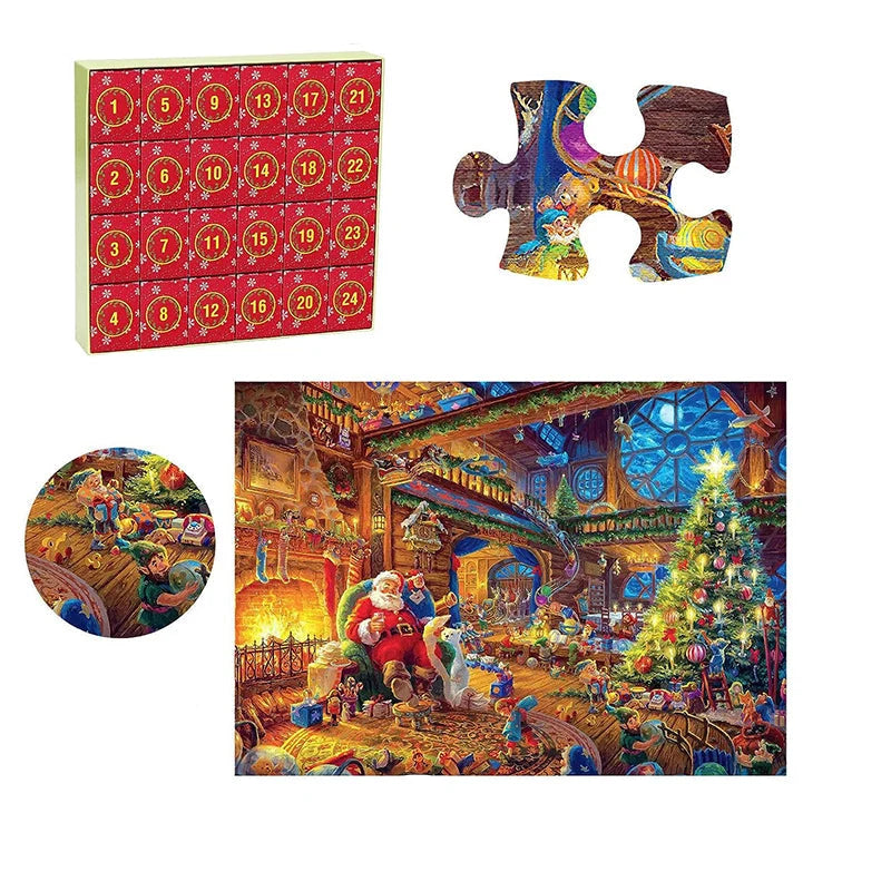 Puzzle Advent Calendar 1008 Pieces & 24 Daily Boxes