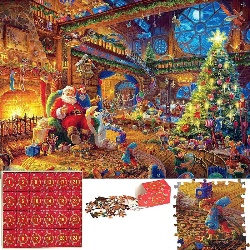 Puzzle Advent Calendar 1008 Pieces & 24 Daily Boxes