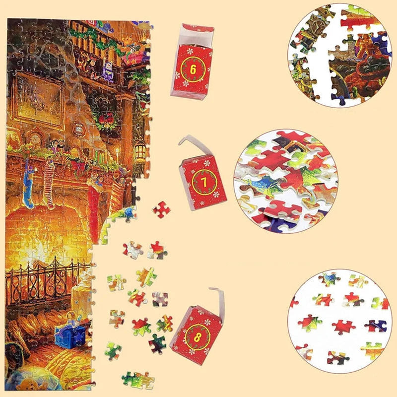 Puzzle Advent Calendar 1008 Pieces & 24 Daily Boxes