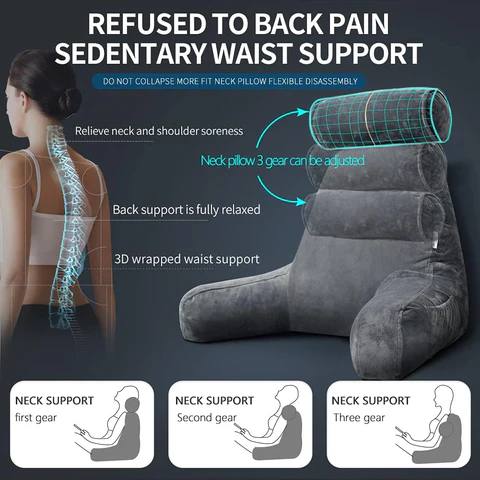 Reading Pillow Ultra-Plush Ergonomic Backrest & Armrests