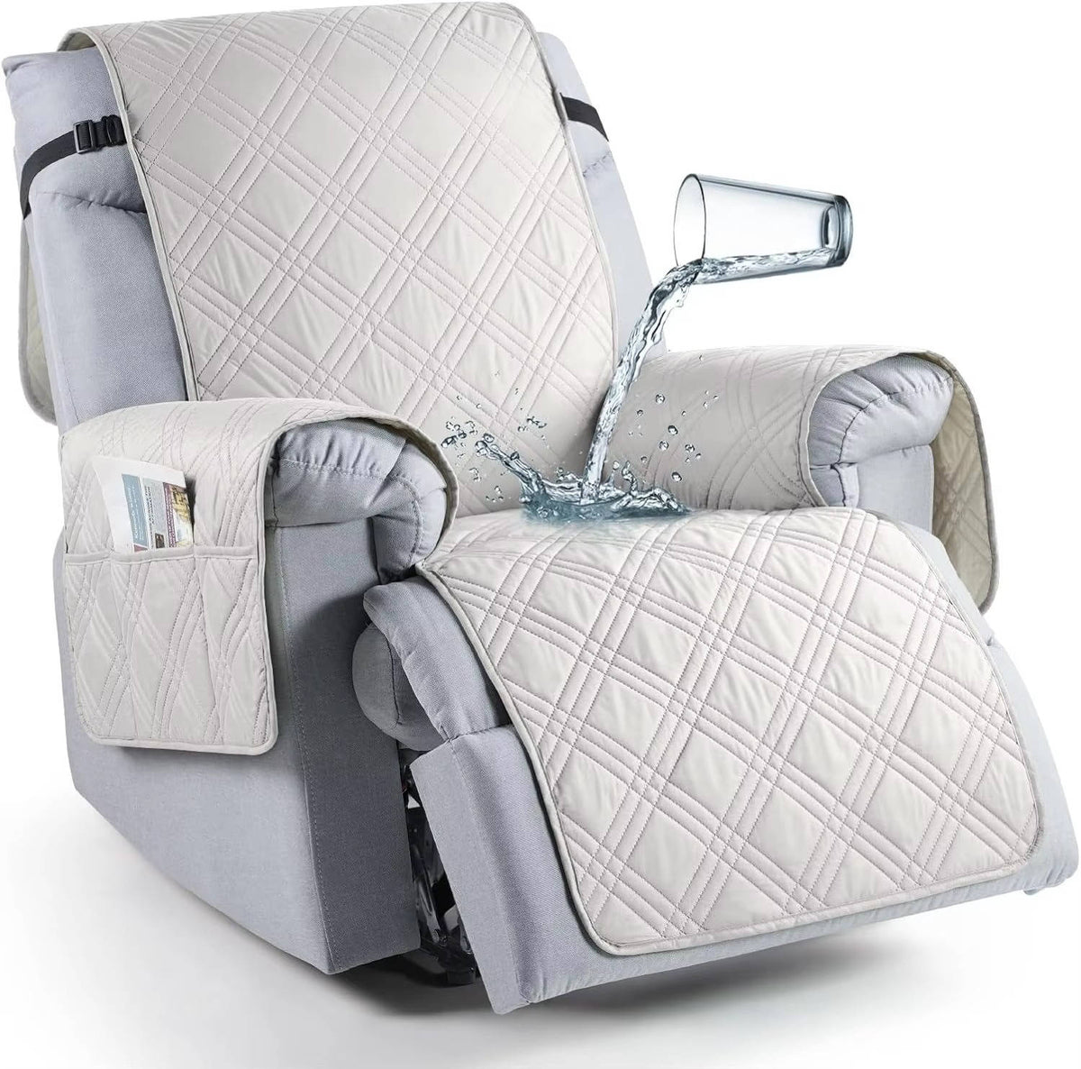 Recliner Chair Cover Waterproof Silicone-Grip & Machine Washable