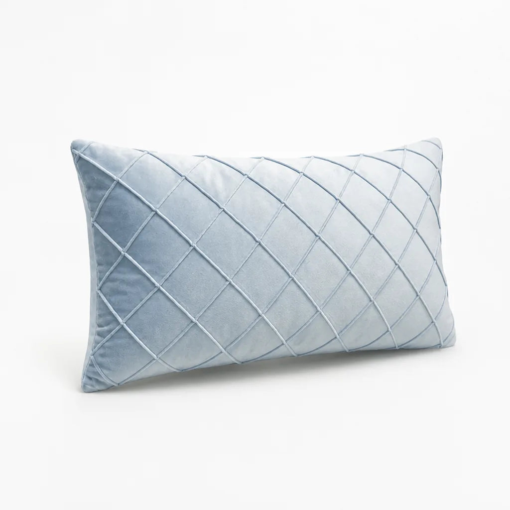 Rectangular Textured Velvet Throw Pillow