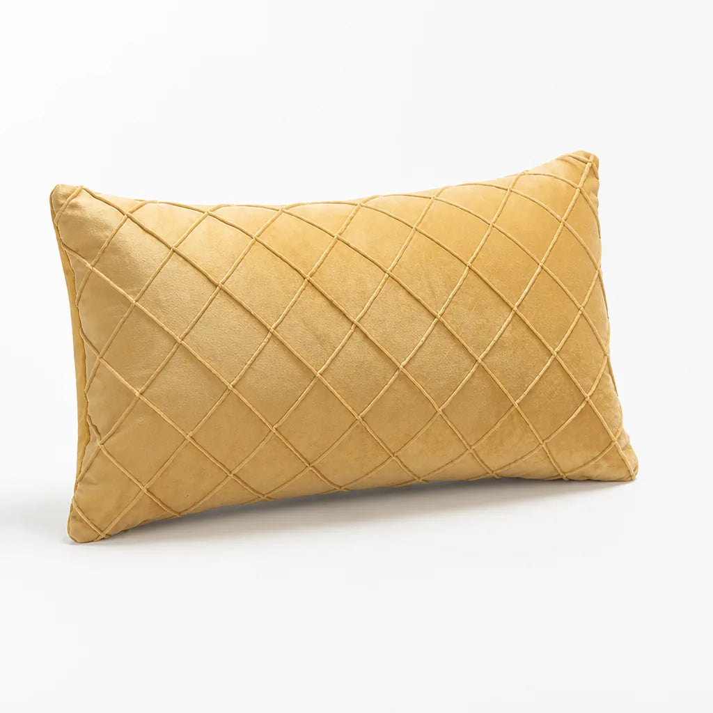 Rectangular Textured Velvet Throw Pillow