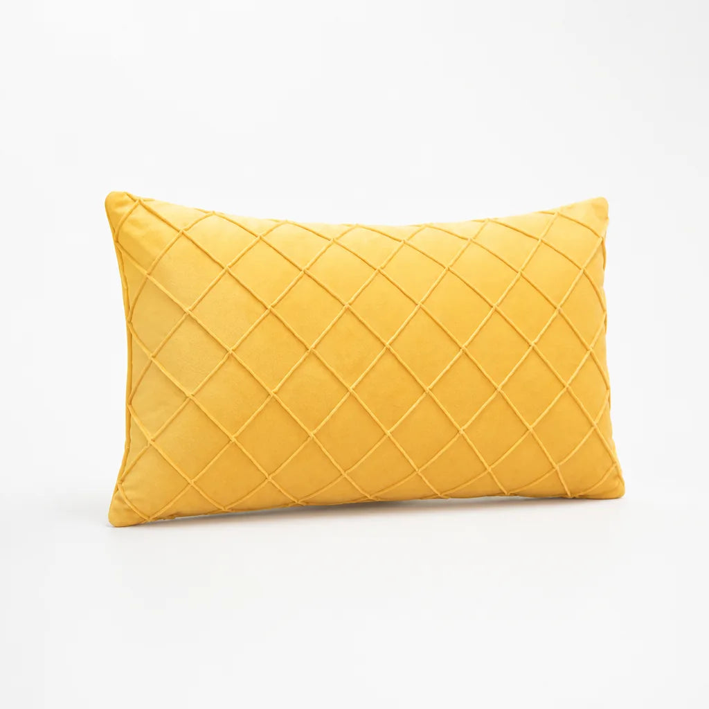 Rectangular Textured Velvet Throw Pillow