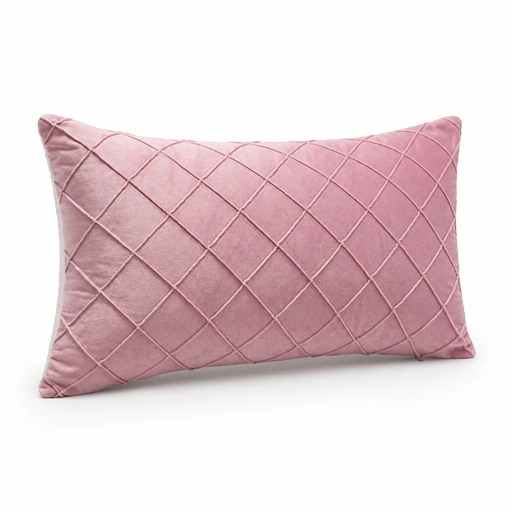 Rectangular Textured Velvet Throw Pillow