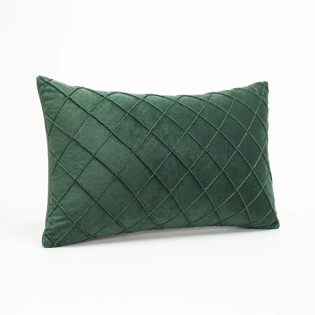Rectangular Textured Velvet Throw Pillow