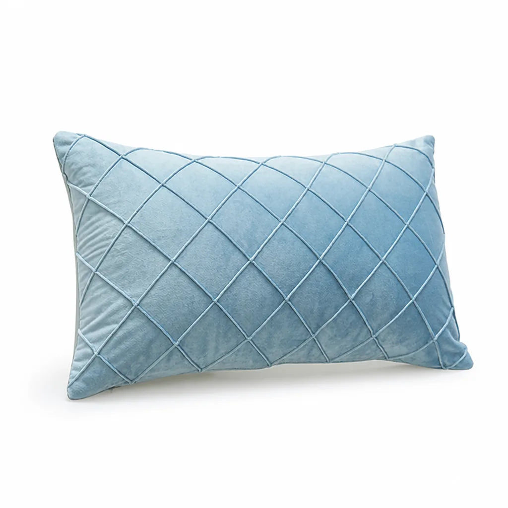 Rectangular Textured Velvet Throw Pillow