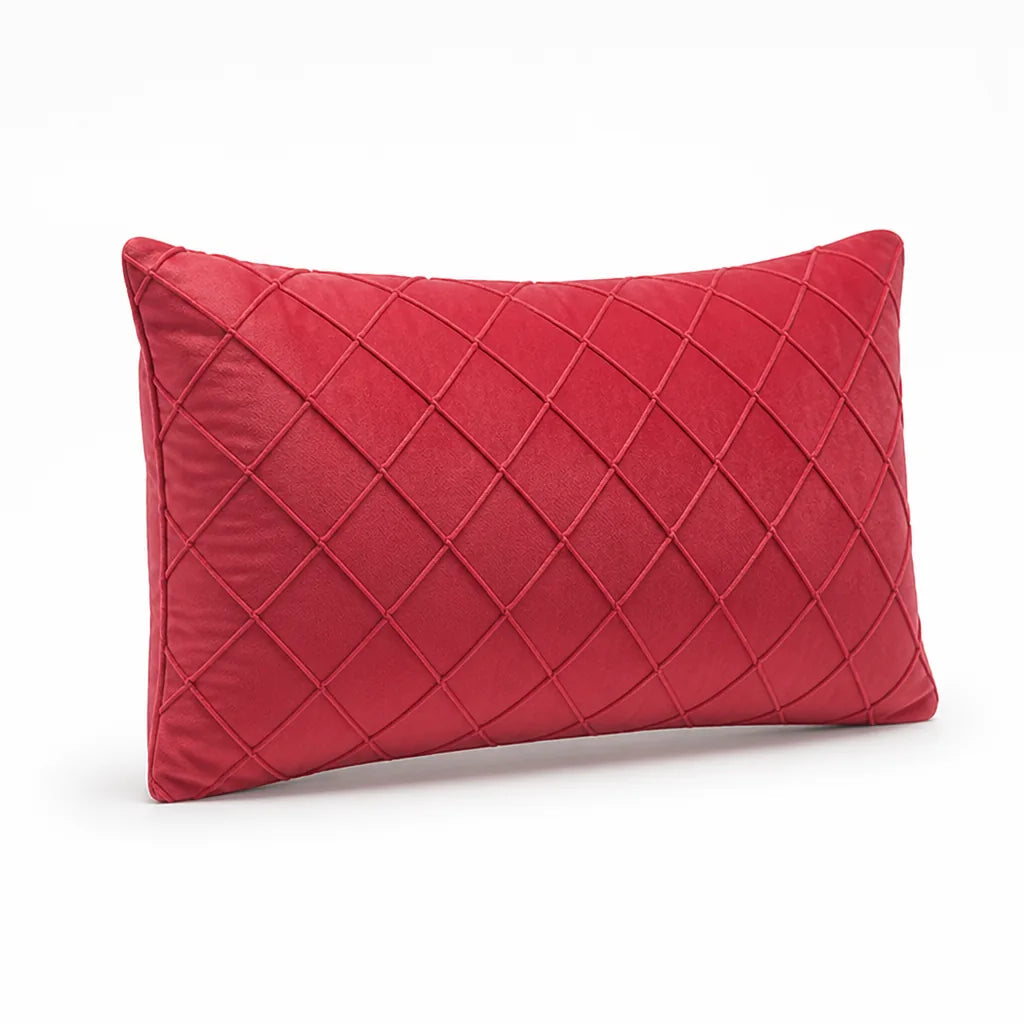 Rectangular Textured Velvet Throw Pillow