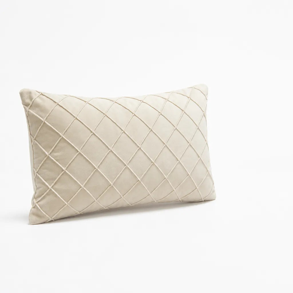 Rectangular Textured Velvet Throw Pillow