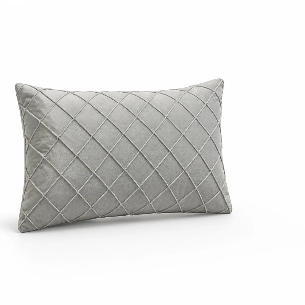 Rectangular Textured Velvet Throw Pillow