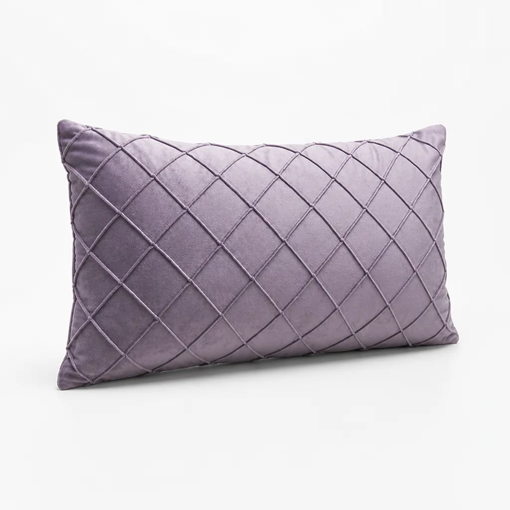 Rectangular Textured Velvet Throw Pillow