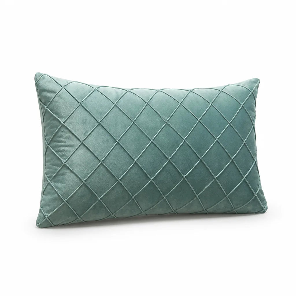 Rectangular Textured Velvet Throw Pillow
