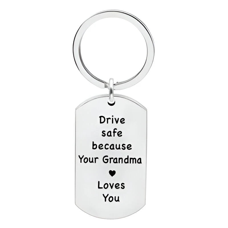 Reminder Keychain Engraved Stainless Steel Tarnish-Resistant