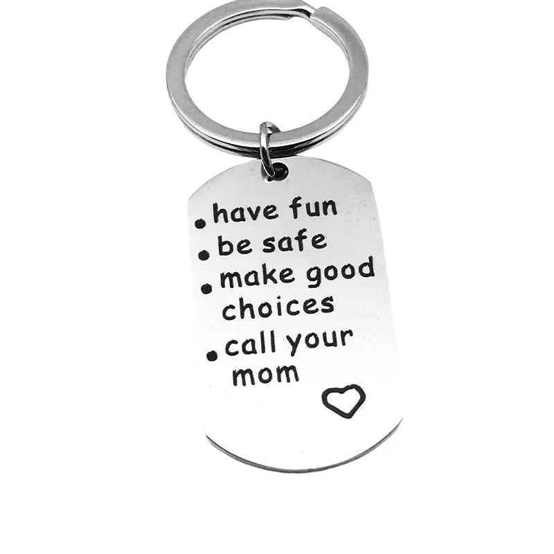 Reminder Keychain Engraved Stainless Steel Tarnish-Resistant