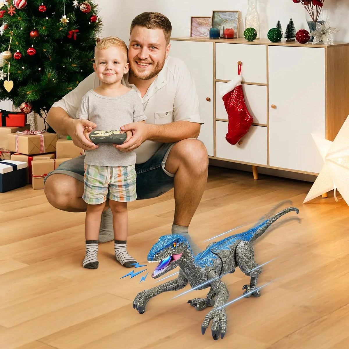 Remote Control Dinosaur Lifelike Movement & Sounds USB Rechargeable