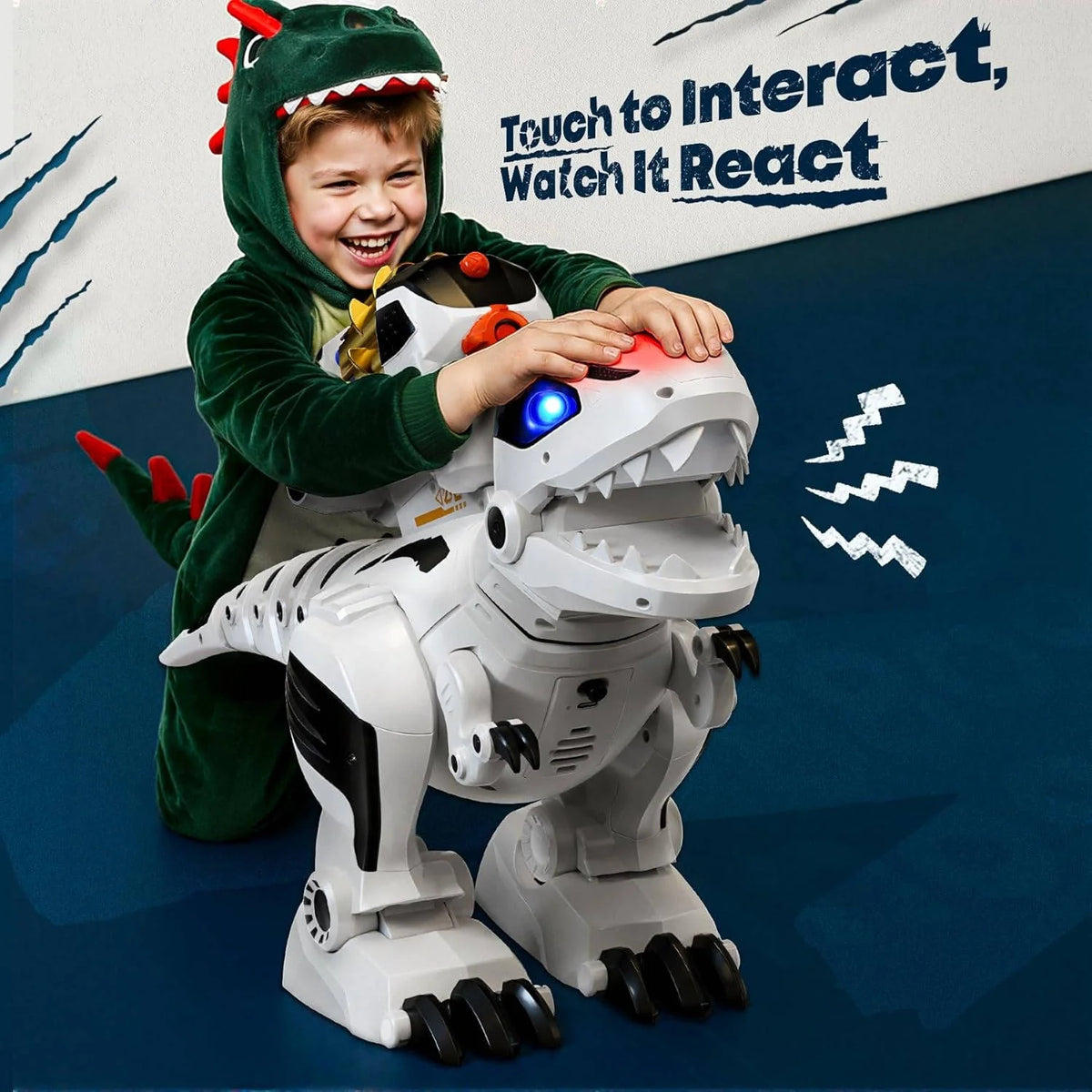 Remote Control Dinosaur Programmable & Rechargeable Foam Dart Blaster