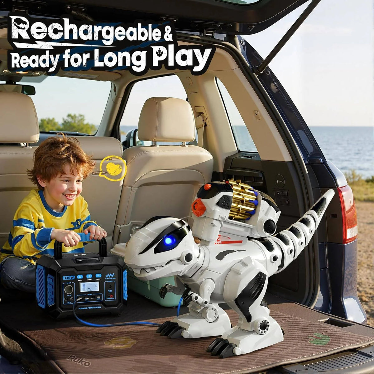 Remote Control Dinosaur Programmable & Rechargeable Foam Dart Blaster