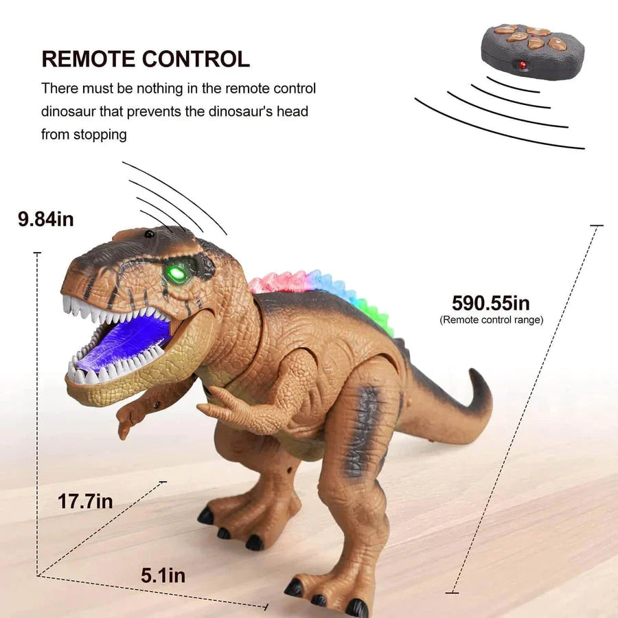 Remote Control T-Rex Walking & Roaring LED Lights