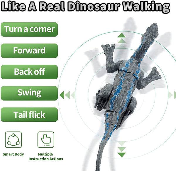 Remote Control Velociraptor Walking & Growling 3D Eyes