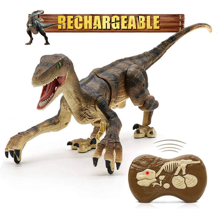 Remote Control Velociraptor Walking & Growling 3D Eyes