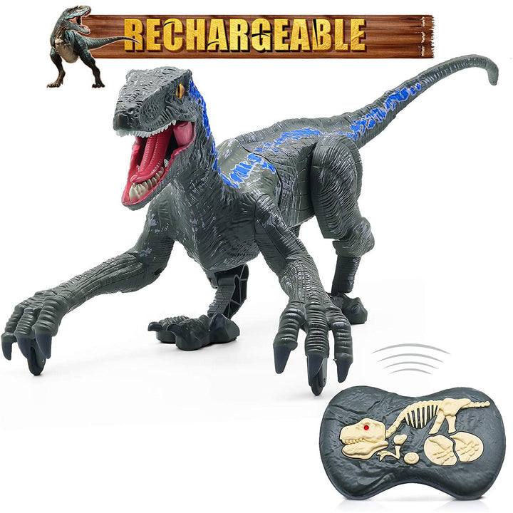Remote Control Velociraptor Walking & Growling 3D Eyes