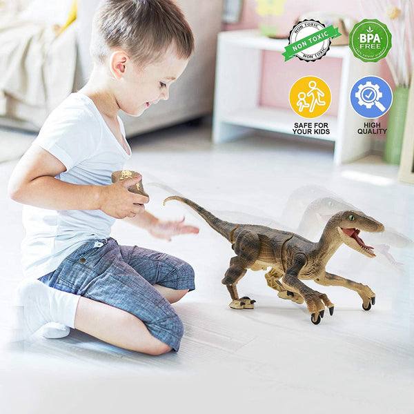 Remote Control Velociraptor Walking & Growling 3D Eyes