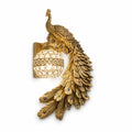Resin Peacock Wall Sconce with Crystal-Studded Shade
