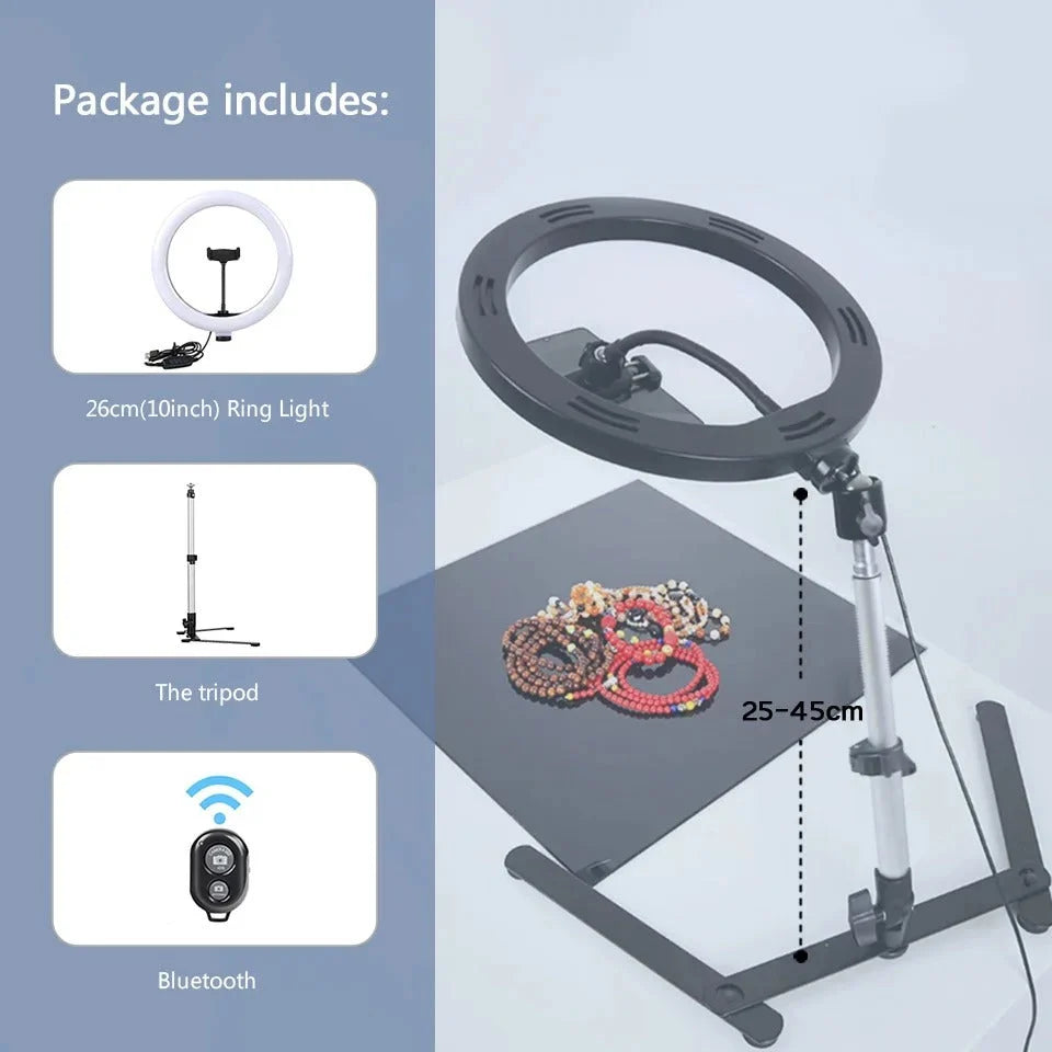 Ring Light Kit USB Powered Rotating Phone Mount
