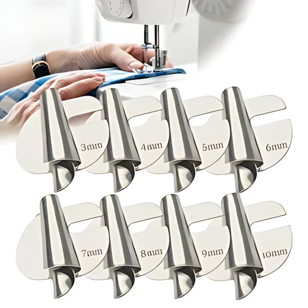 Rolled Hem Presser Foot Stainless Steel Multiple Curl Sizes
