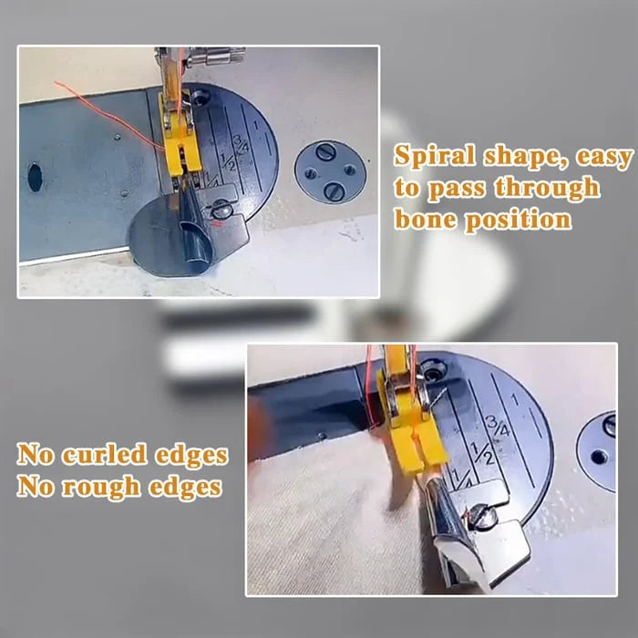 Rolled Hem Presser Foot Stainless Steel Multiple Curl Sizes
