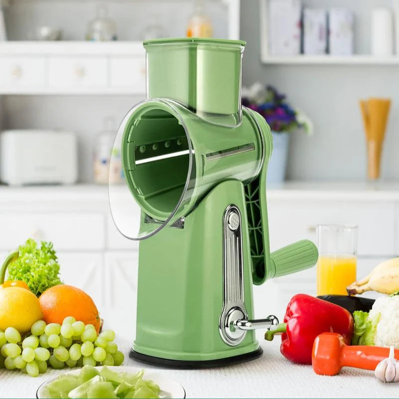 Rotary Grater Five Interchangeable Blades Suction Cup