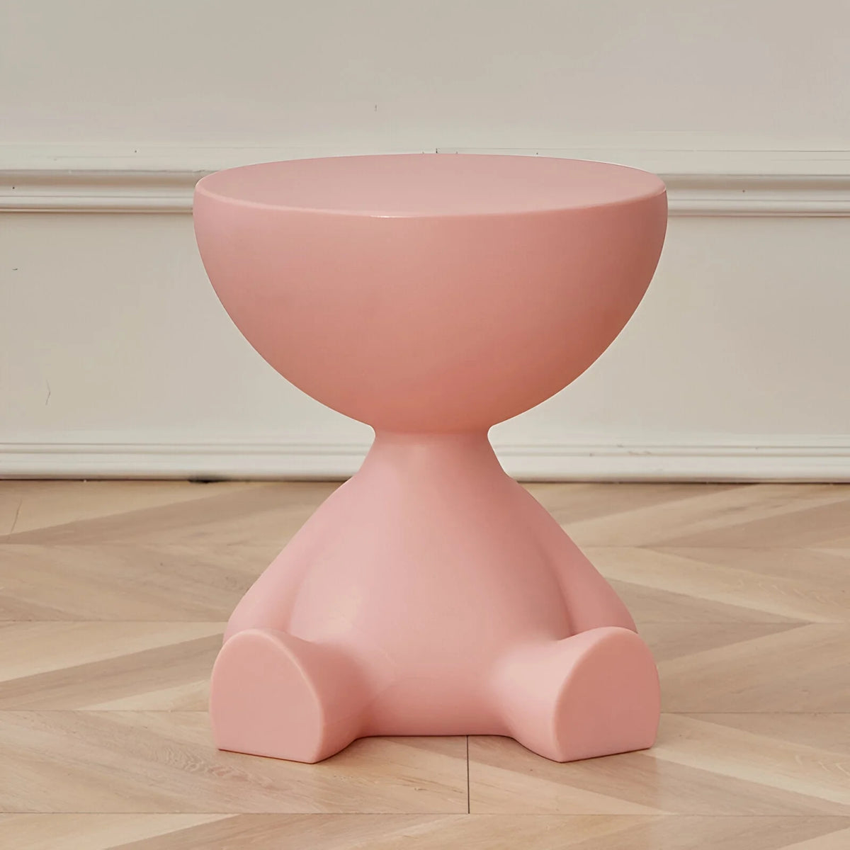 Round Accent Table Space-Saving Lightweight Plastic
