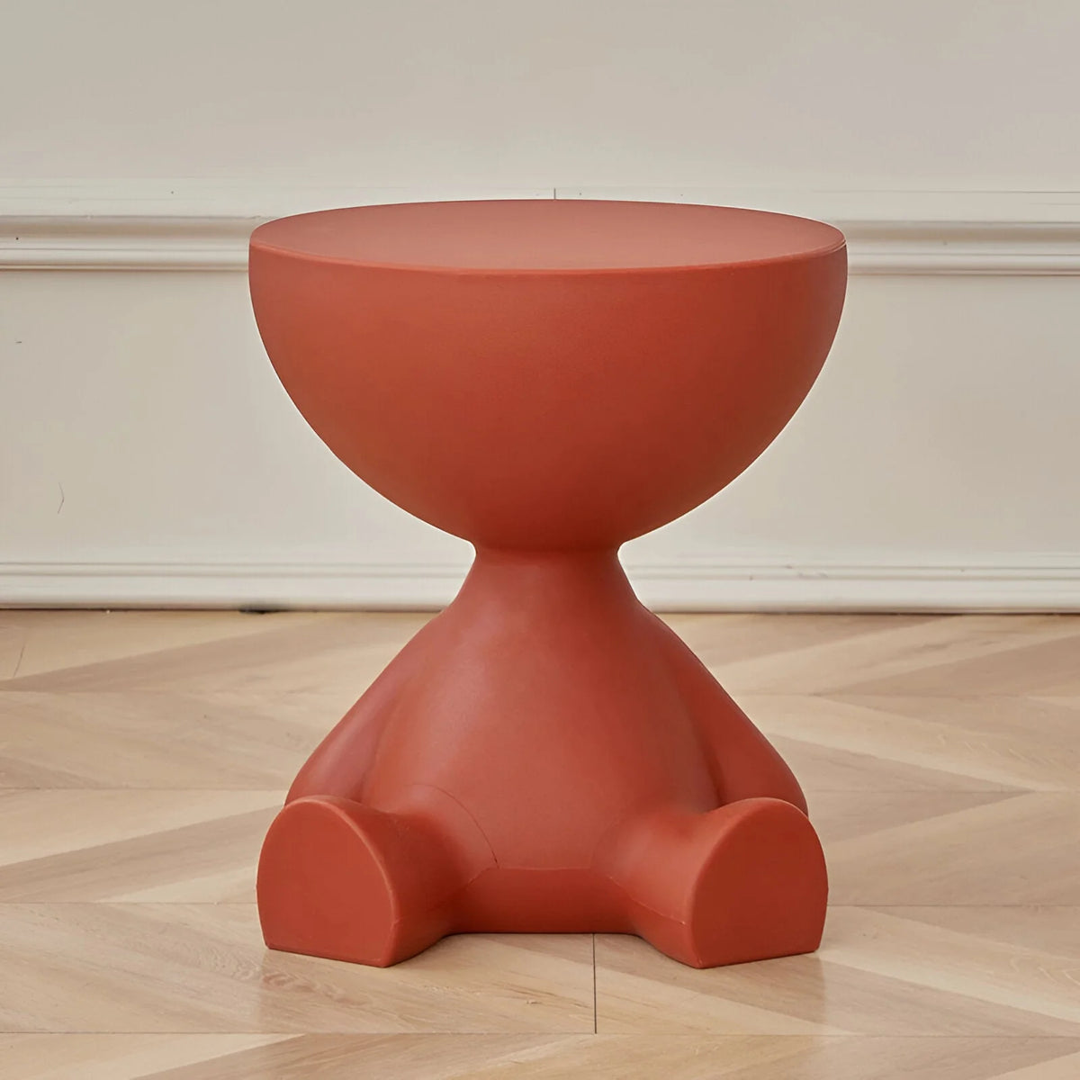 Round Accent Table Space-Saving Lightweight Plastic