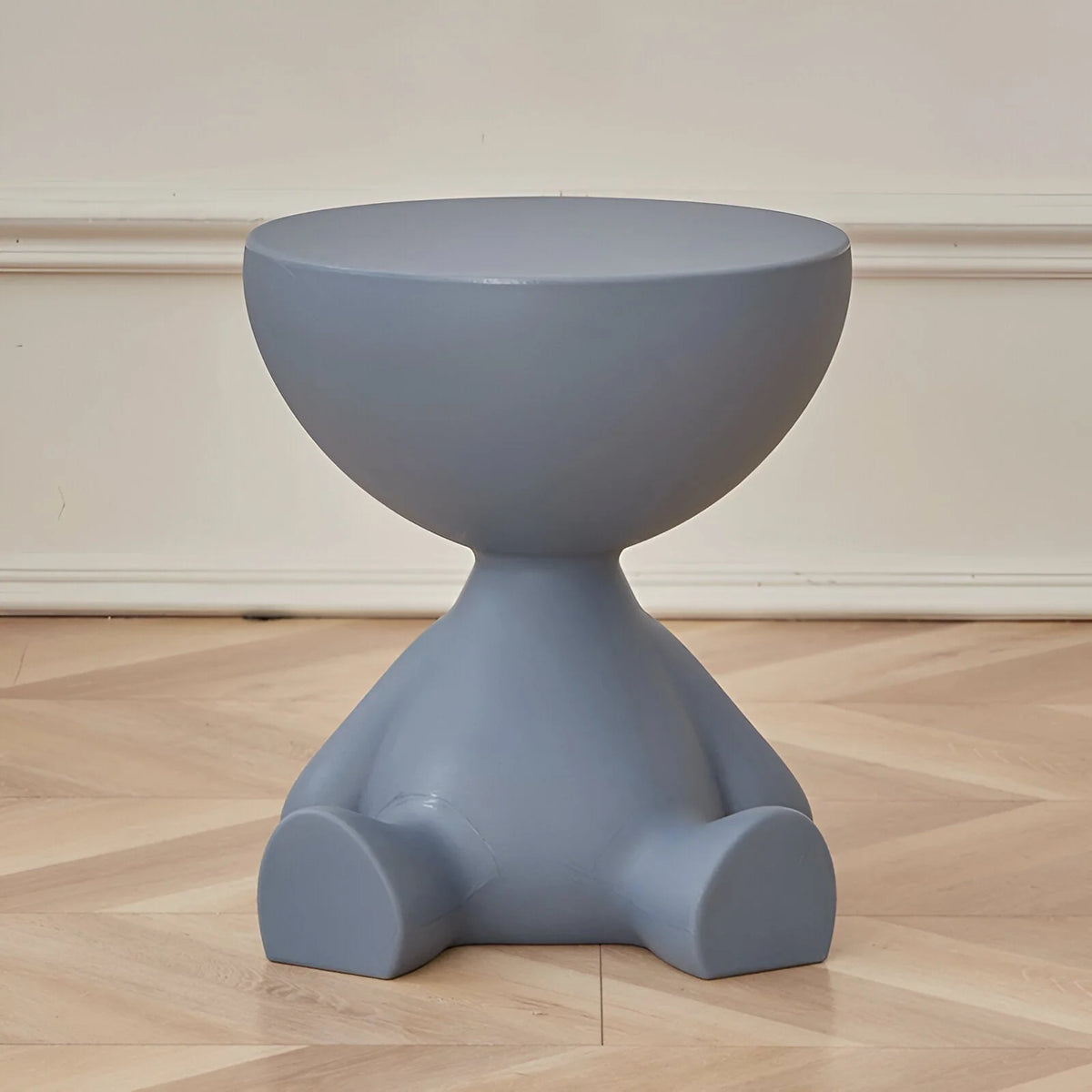 Round Side Table Compact Plastic No Assembly