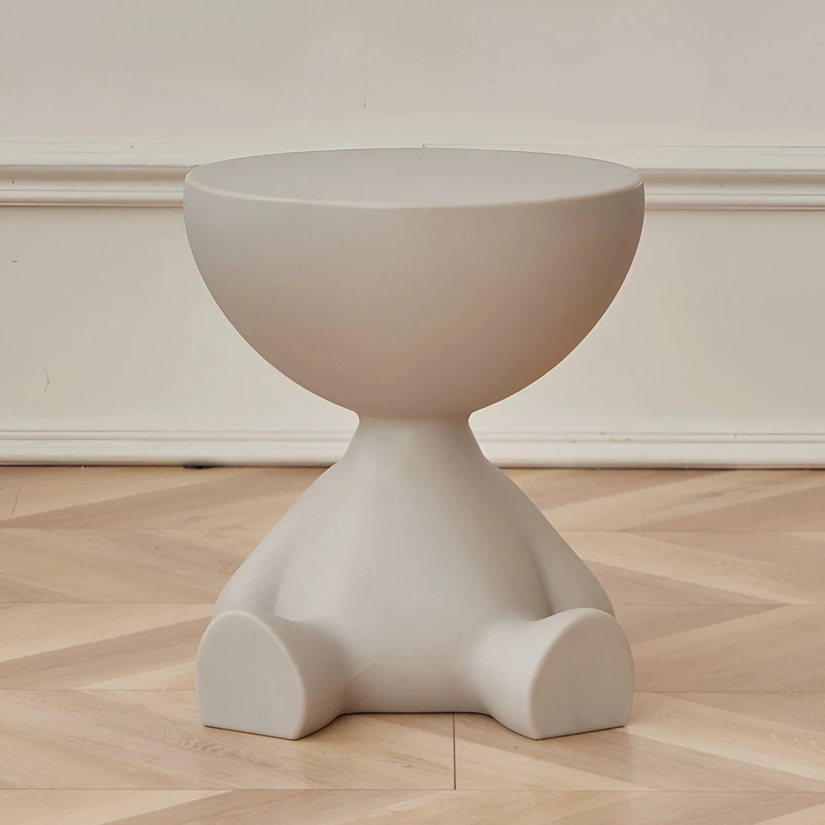 Round Side Table Compact Plastic No Assembly