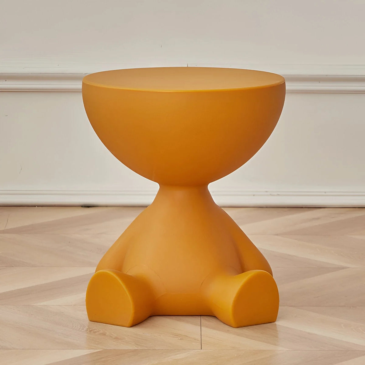 Round Side Table Compact Plastic No Assembly